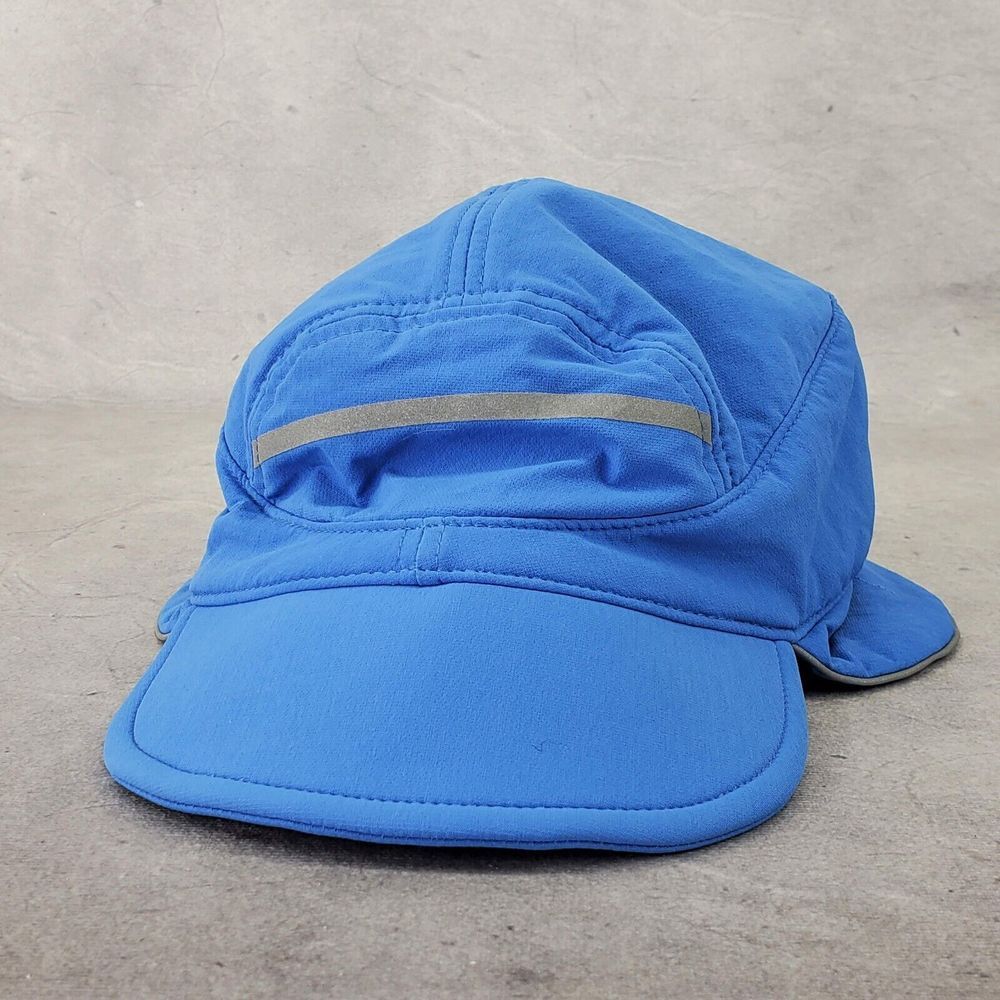 Vintage LL Bean Hat Cap Size Small‎ Blue Polartec Trapper Hunting Ear Flaps